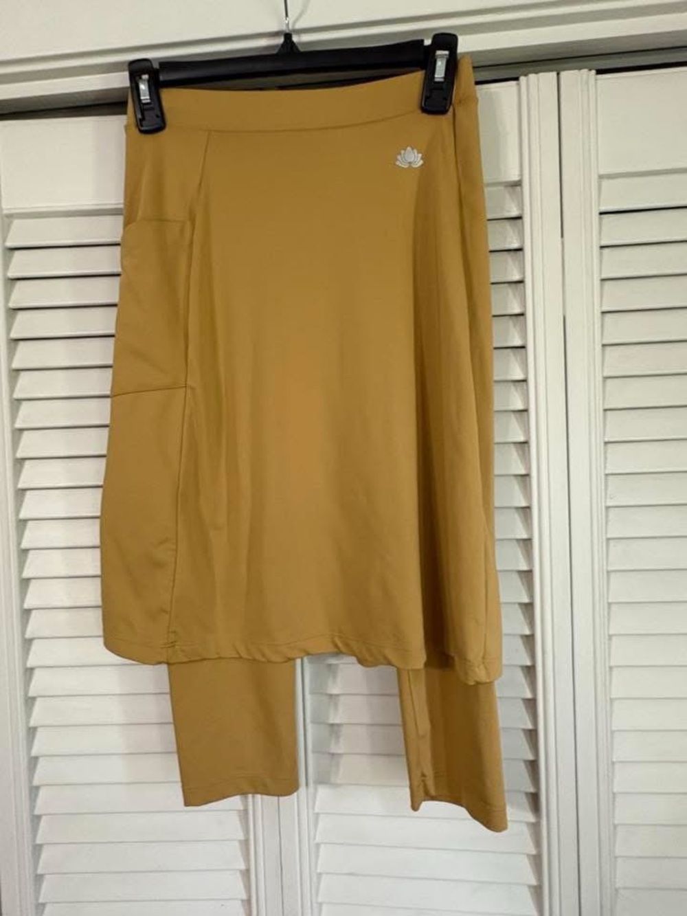 Women's Mustard Snoga Athletic Skirt with Attached Leggings